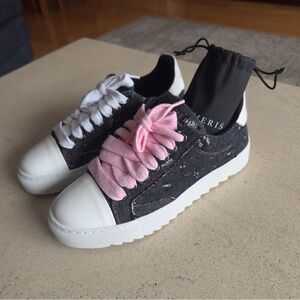 Numeris Chunky Black Denim Sneakers